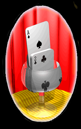 Card Rising from Glass