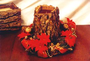 Christmas Centerpiece Timber Candle