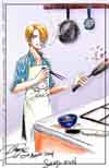 Sanji's cooking class ~art for 1st place winner in LAB's Create A Sailor Fuku Contest (added July 04)