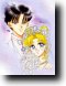 Usagi and Mamoru, wedding dress