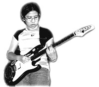 purploony on guitar