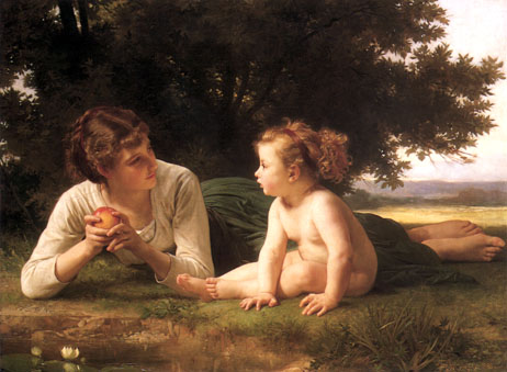 The Temptation by Adolph William Bouguereau