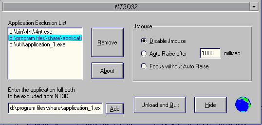 NT3D Configuration Setting